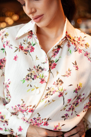 Precious floral Silk Shirt