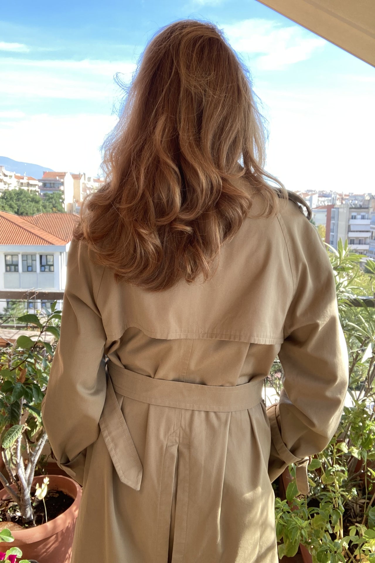Cotton women's trench coat