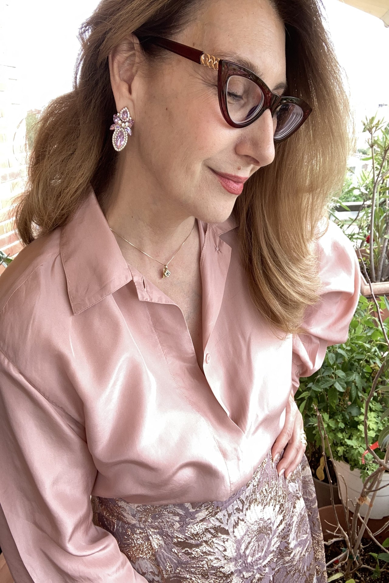 Elegant lilac earrings