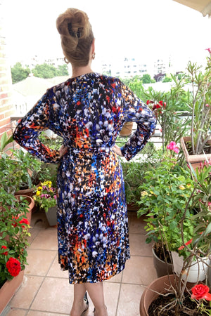 Multicolor wrap dress