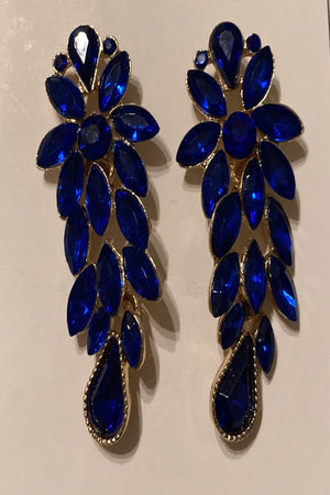 Statement blue earrings