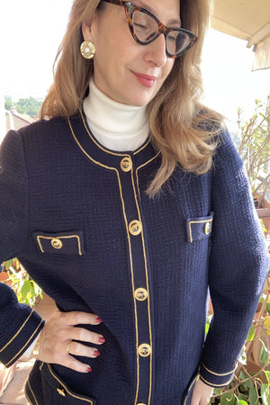 Vintage Feminine blue blazer